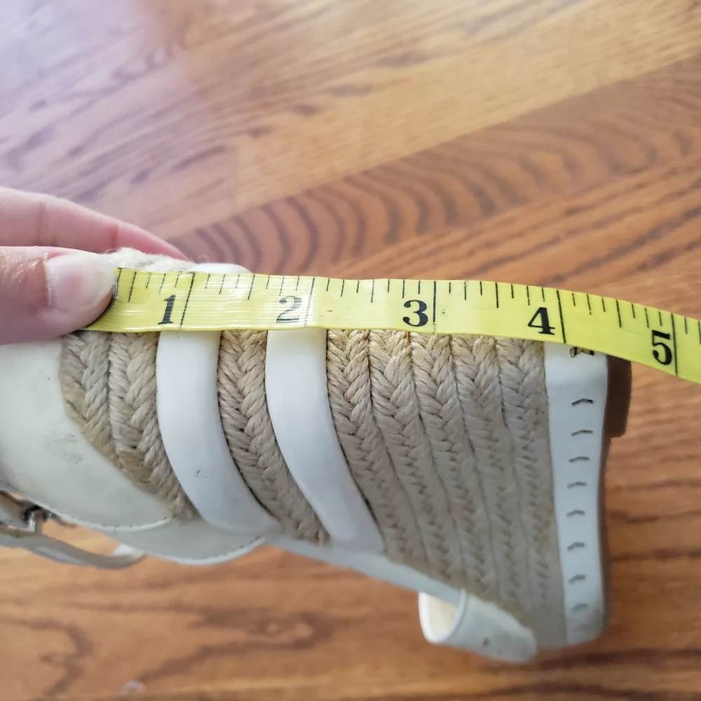 Gianni Bini Cream Wedge Espadrille Heels